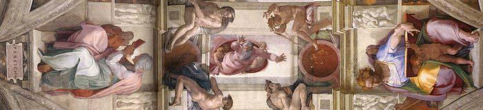 Michelangelo Buonarroti The seventh bay of the ceiling Germany oil painting art